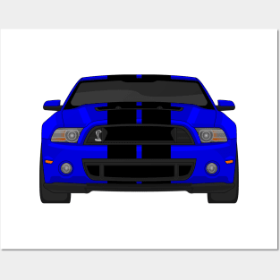 MUSTANG SHELBY GT500 DARK-BLUE Posters and Art